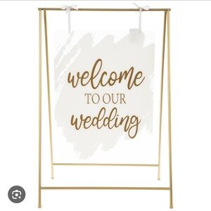 Gold Welcome to Our Wedding Sign